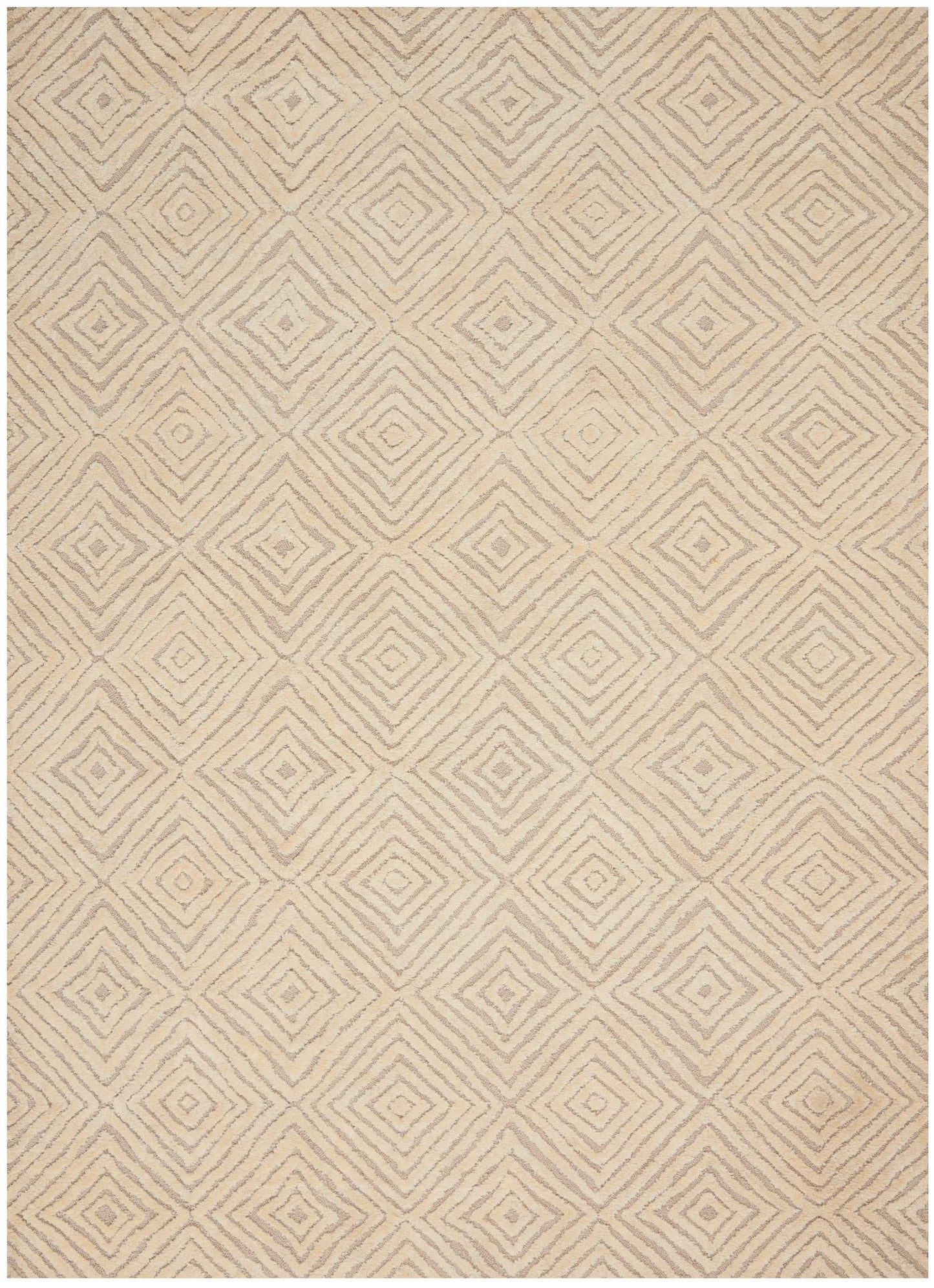 Nourison Home Deco Mod DEC01 Taupe Ivory  Transitional Tufted Rug