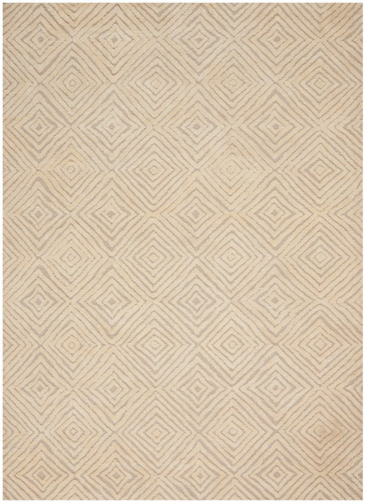 Nourison Home Deco Mod DEC01 Taupe Ivory  Transitional Tufted Rug