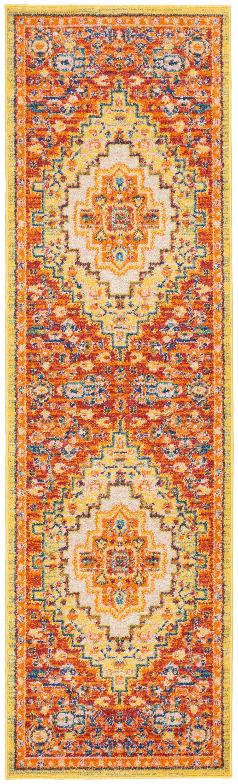 Nourison Home Allur ALR04 Red Multicolor  Transitional Machinemade Rug