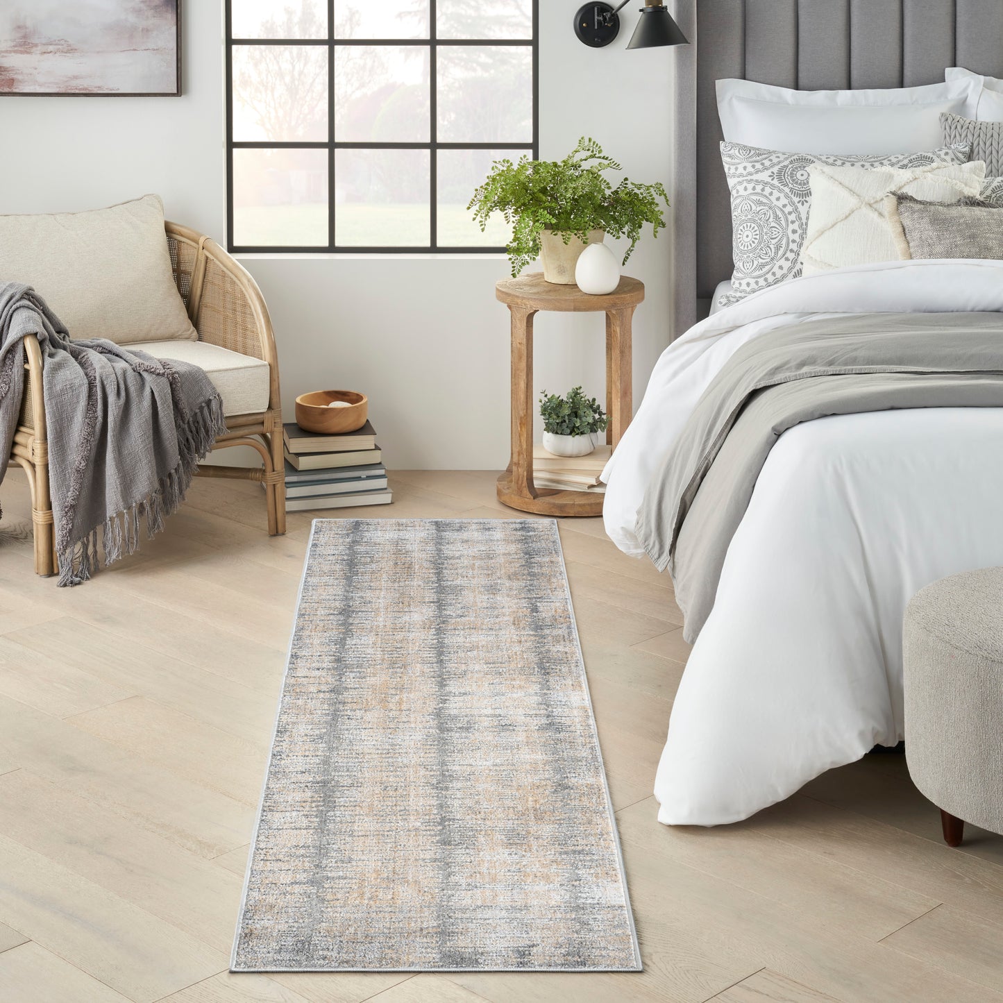 Nourison Home Abstract Hues ABH03 Grey Gold  Contemporary Machinemade Rug