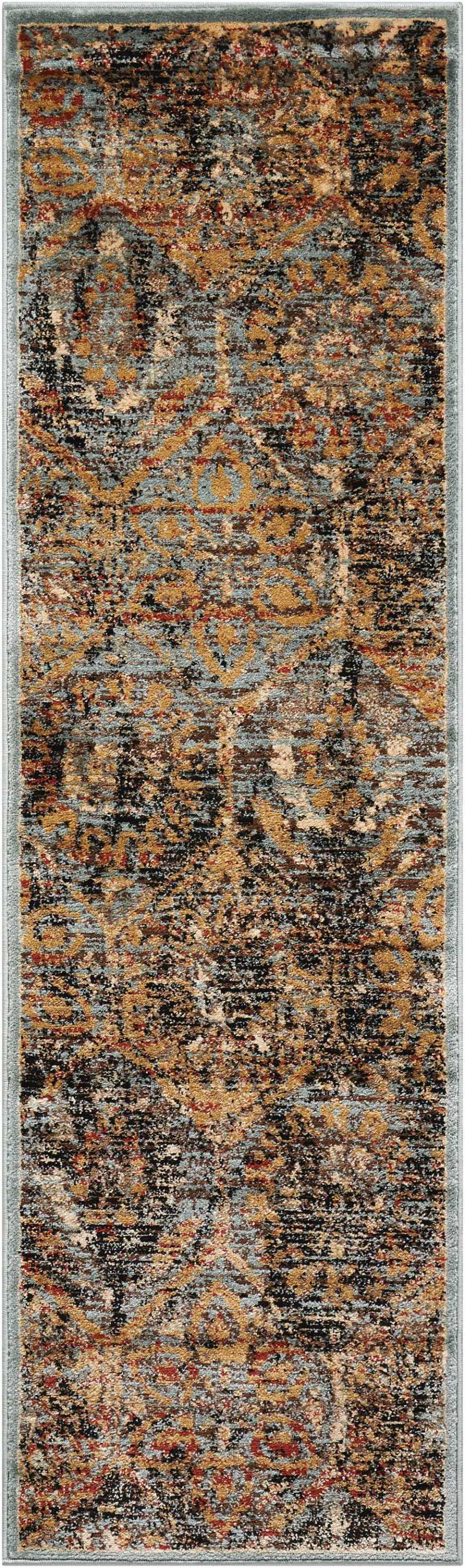 Nourison Home Delano DEL06 Blue  Traditional Machinemade Rug