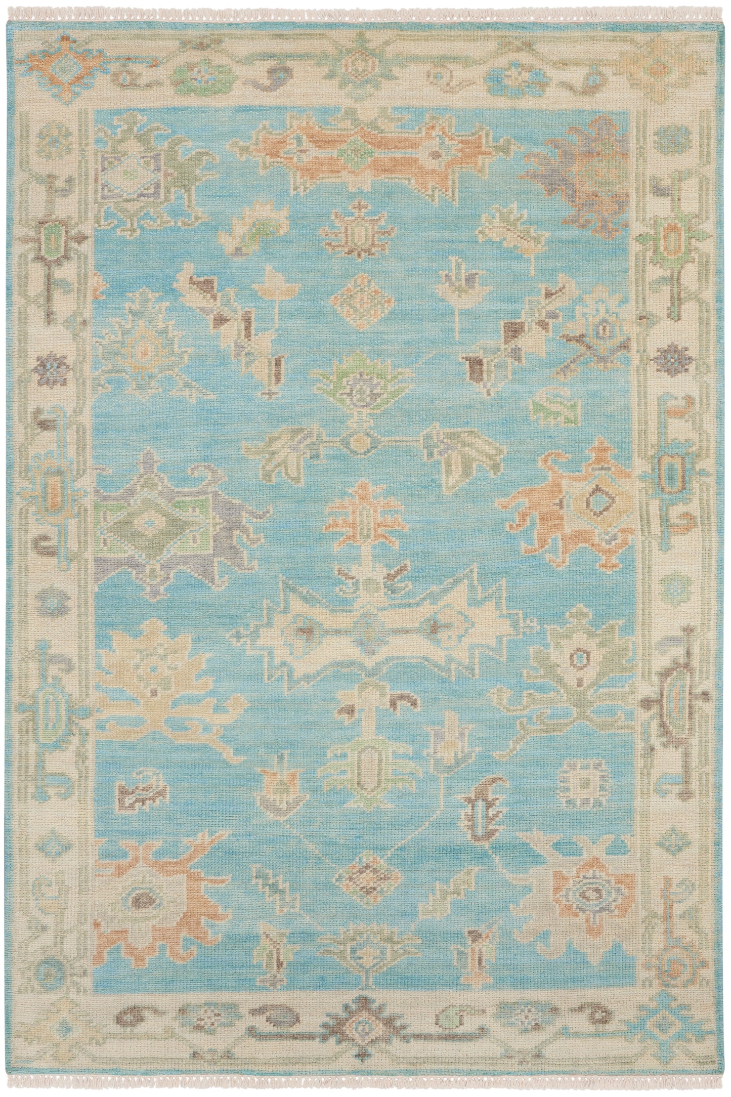 Nourison Home Odessa ODS03 Blue Multicolor  Traditional Knotted Rug