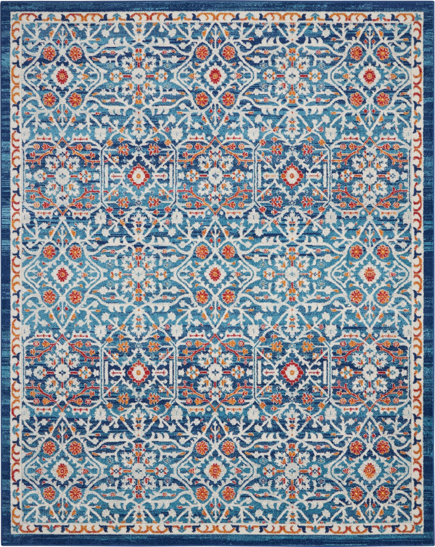 Nourison Home Passion PSN28 Blue Multicolor  Transitional Machinemade Rug