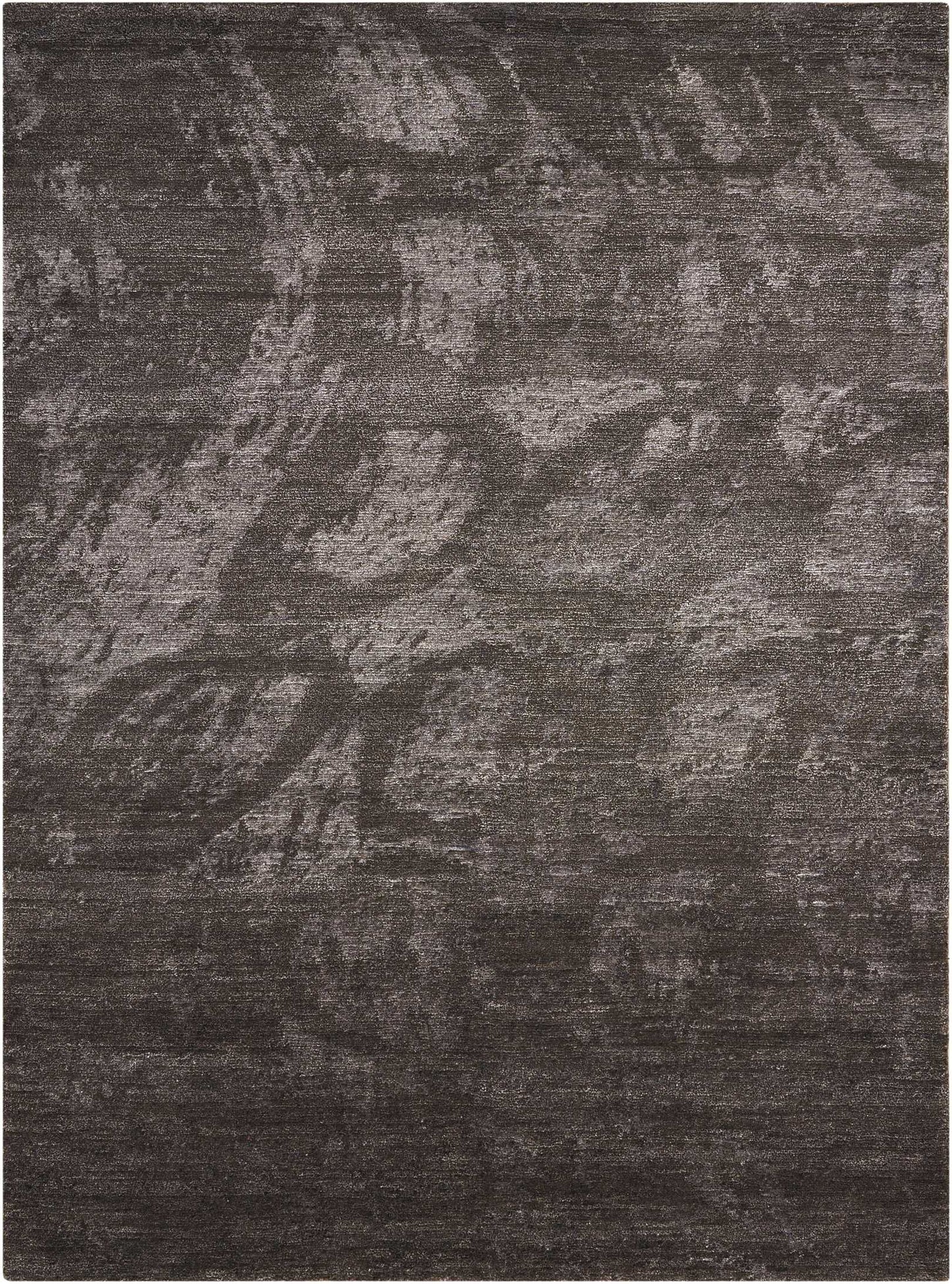 Nourison Home Silk Shadows SHA04 Coal  Contemporary Knotted Rug