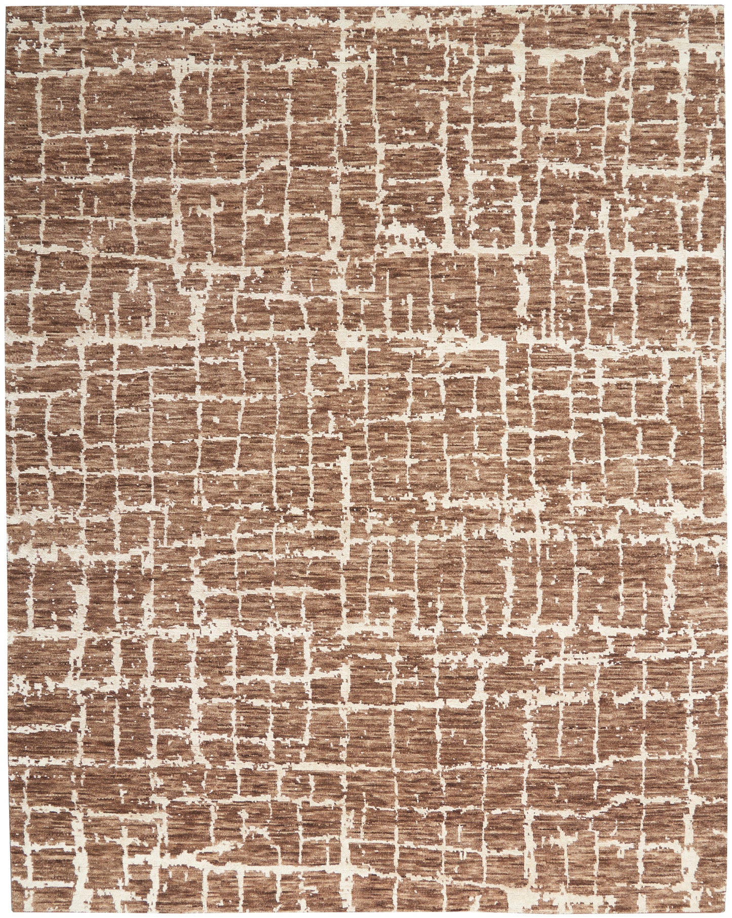 Nourison Home Luna LUN02 Mocha Ivory  Contemporary Knotted Rug