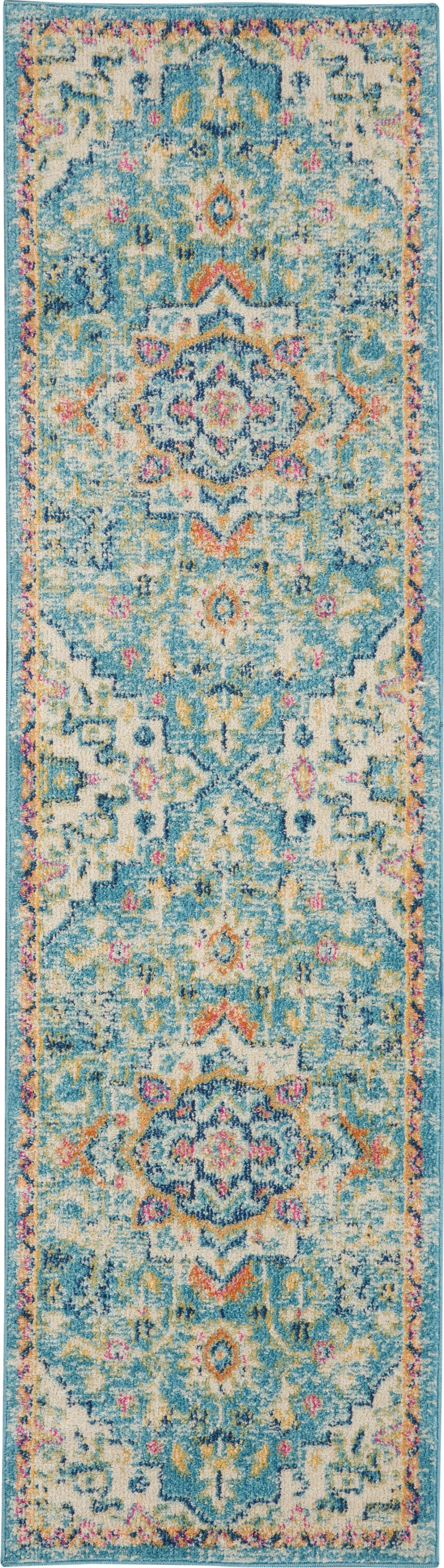 Nourison Home Passion PSN25 Ivory Light Blue  Transitional Machinemade Rug