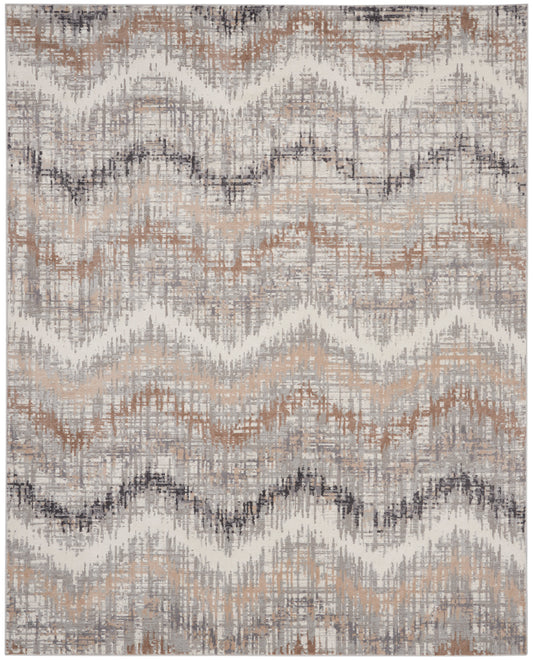 Nourison Home Elation ETN04 Grey Ivory  Contemporary Machinemade Rug