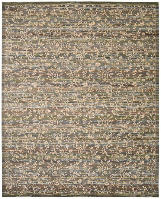 Nourison Home Rhapsody RH012 Blue Moss Transitional Loom Rug