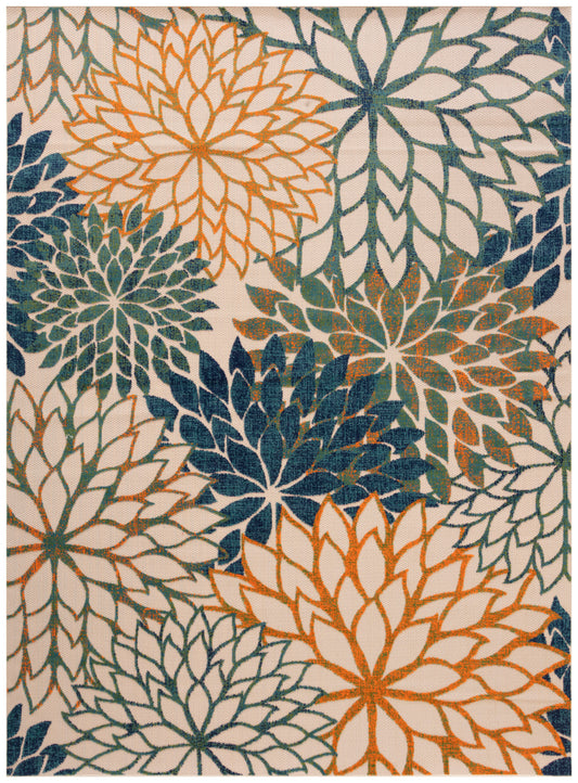 Nourison Home Aloha ALH05 Blue Green  Contemporary Machinemade Rug