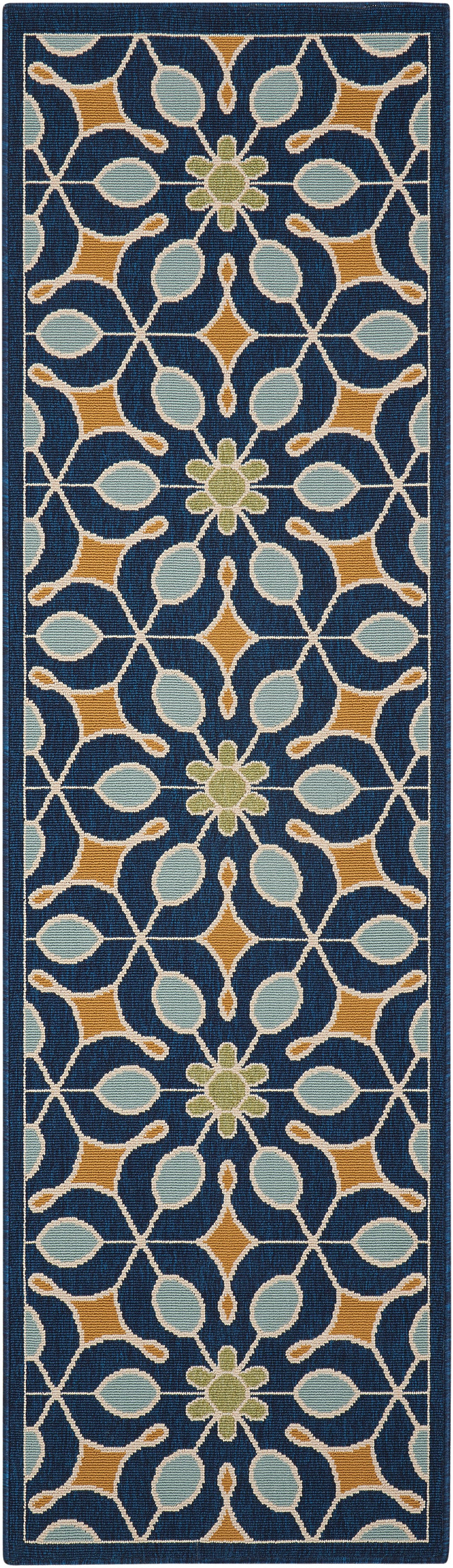 Nourison Home Caribbean CRB07 Navy  Contemporary Machinemade Rug