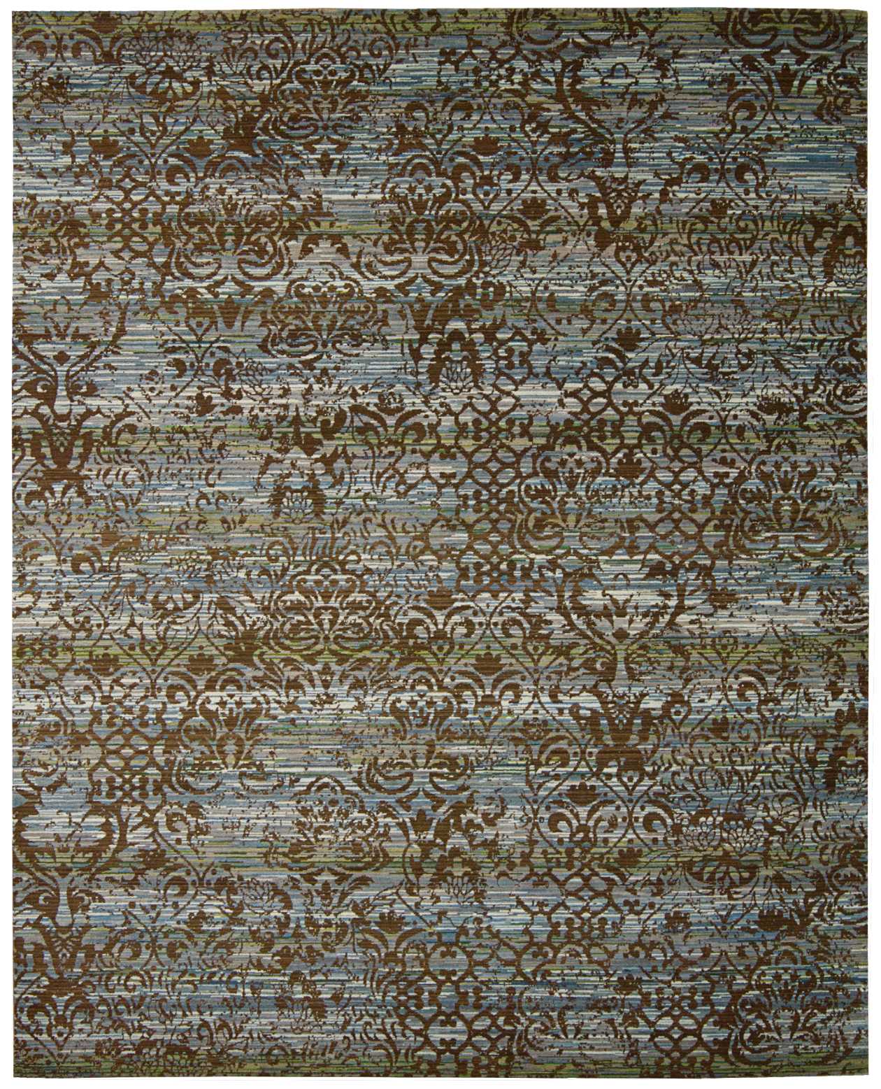 Nourison Home Rhapsody RH009 Blue Moss  Transitional Loom Rug