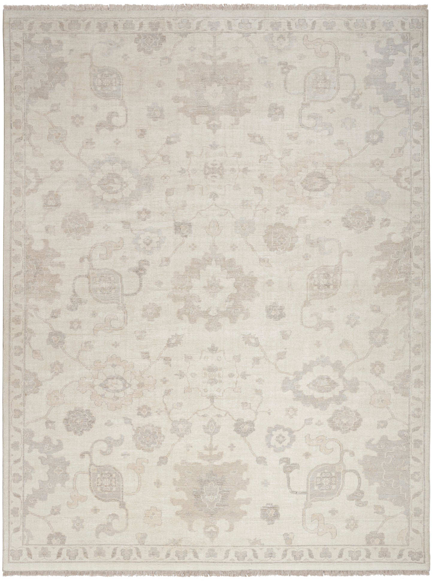 Nourison Home Aldora ALD14 Ivory Grey  Traditional Knotted Rug