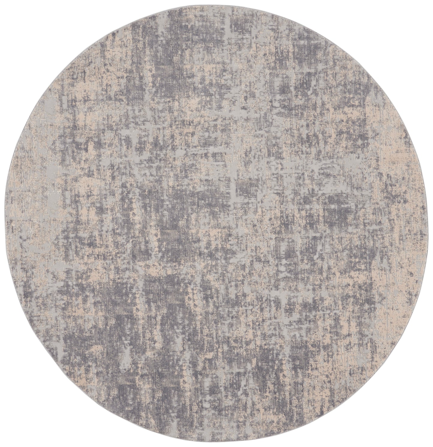 Nourison Home Rustic Textures RUS01 Ivory Silver  Contemporary Machinemade Rug