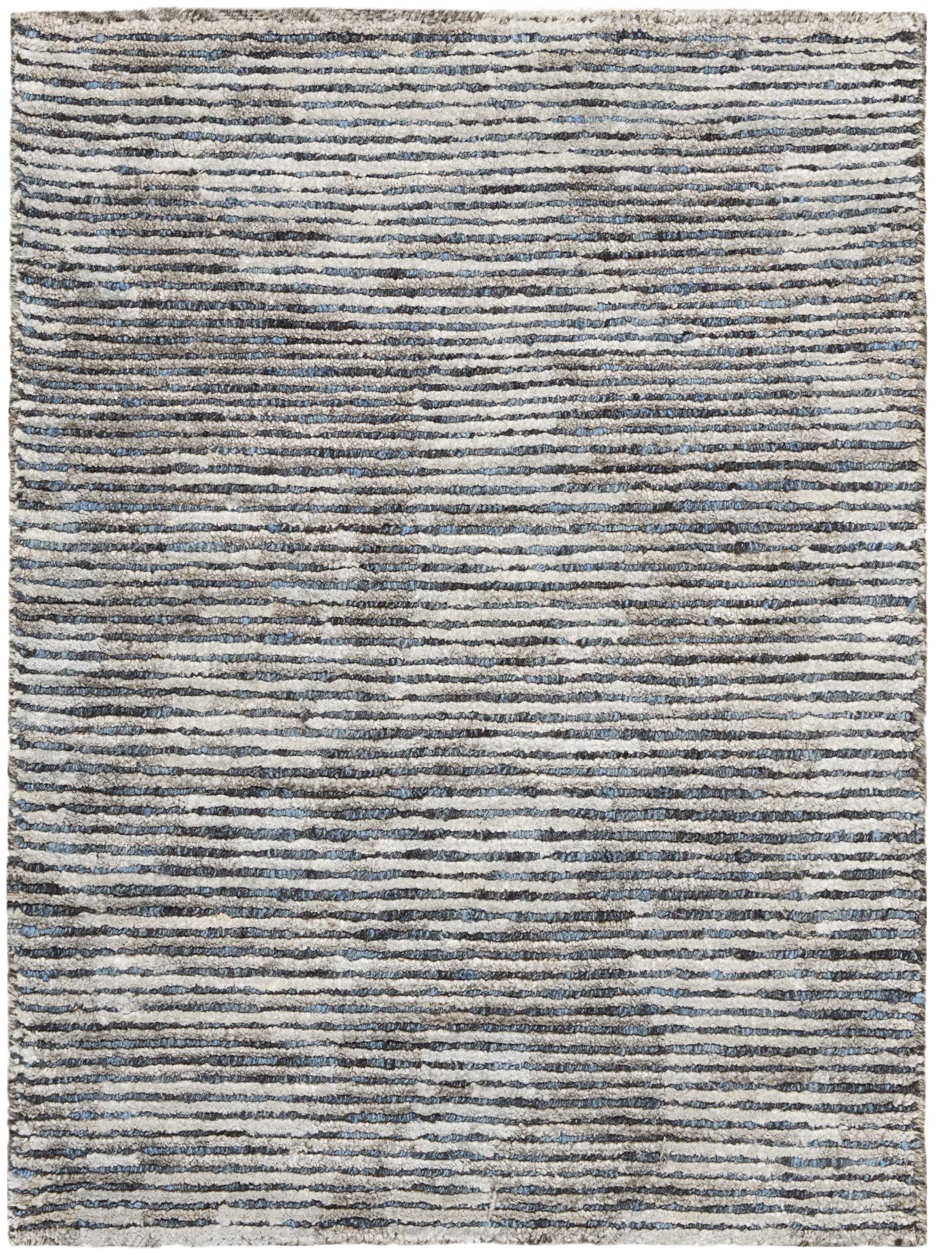 Nourison Home Ellora ELL03 Slate Contemporary Knotted Rug