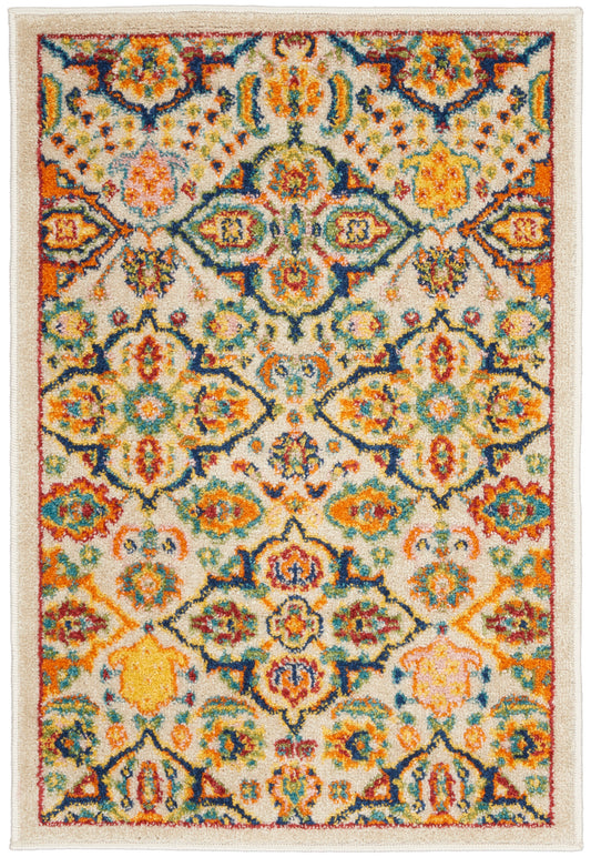 Nourison Home Allur ALR03 Ivory Multicolor Transitional Machinemade Rug