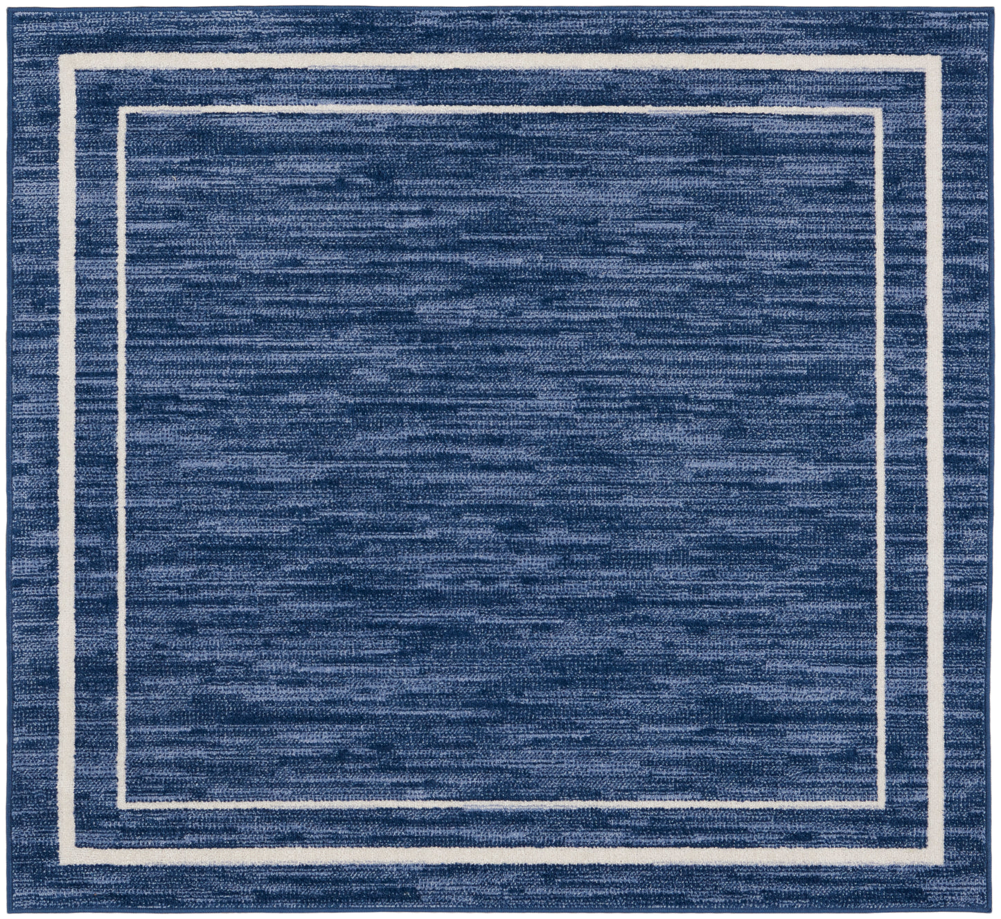 Nourison Home Nourison Essentials NRE02 Navy Ivory  Contemporary Machinemade Rug