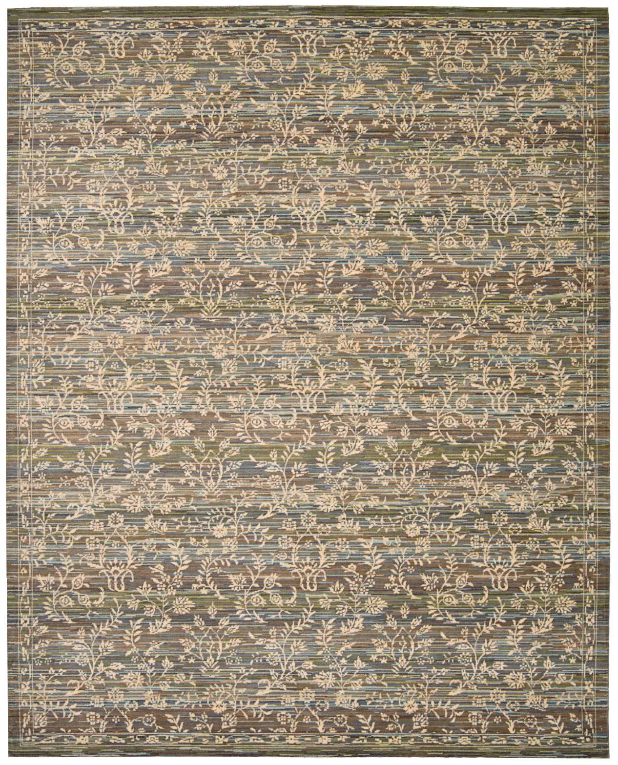 Nourison Home Rhapsody RH012 Blue Moss  Transitional Loom Rug