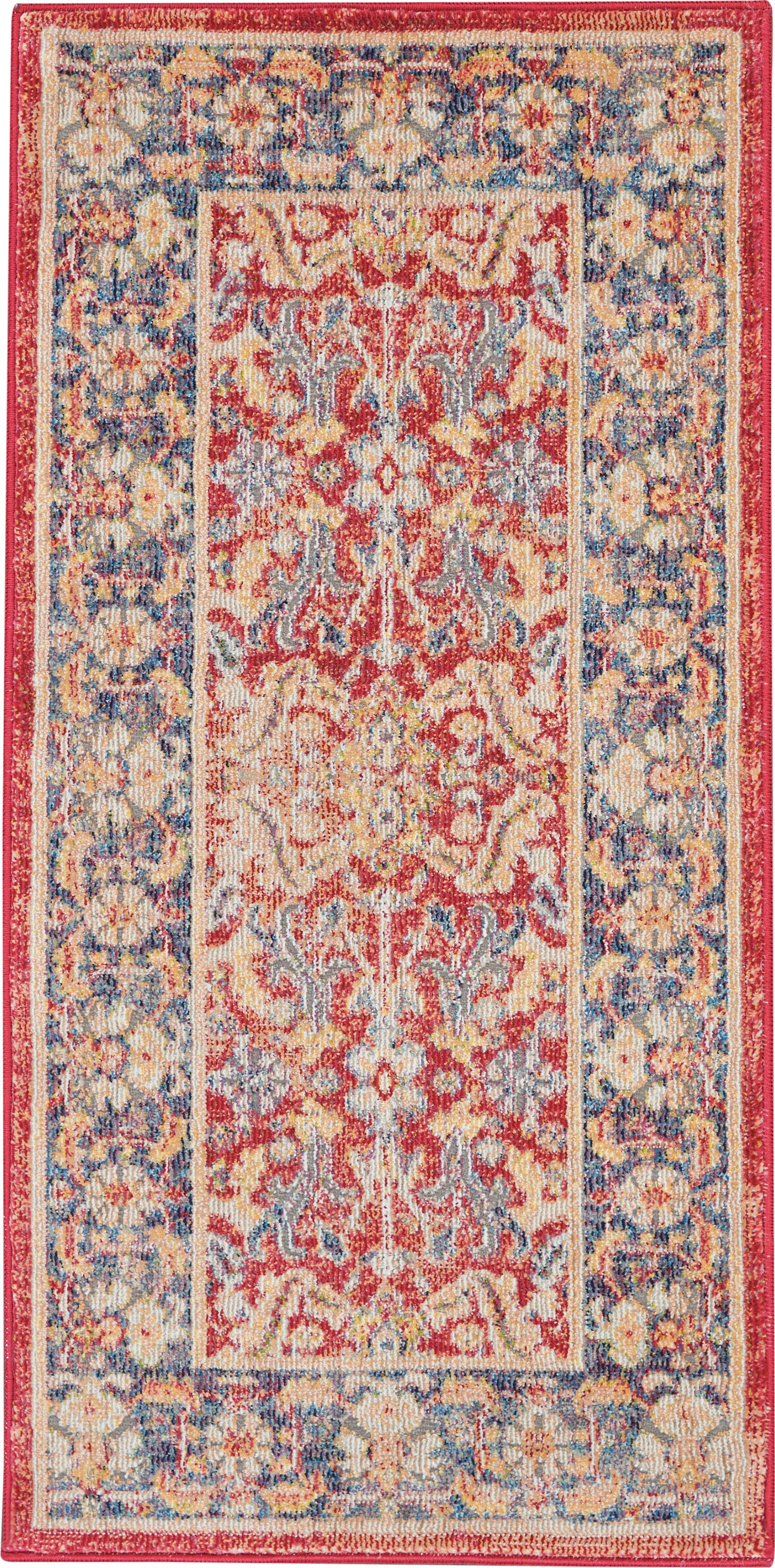 Nourison Home Ankara Global ANR02 Red Traditional Machinemade Rug