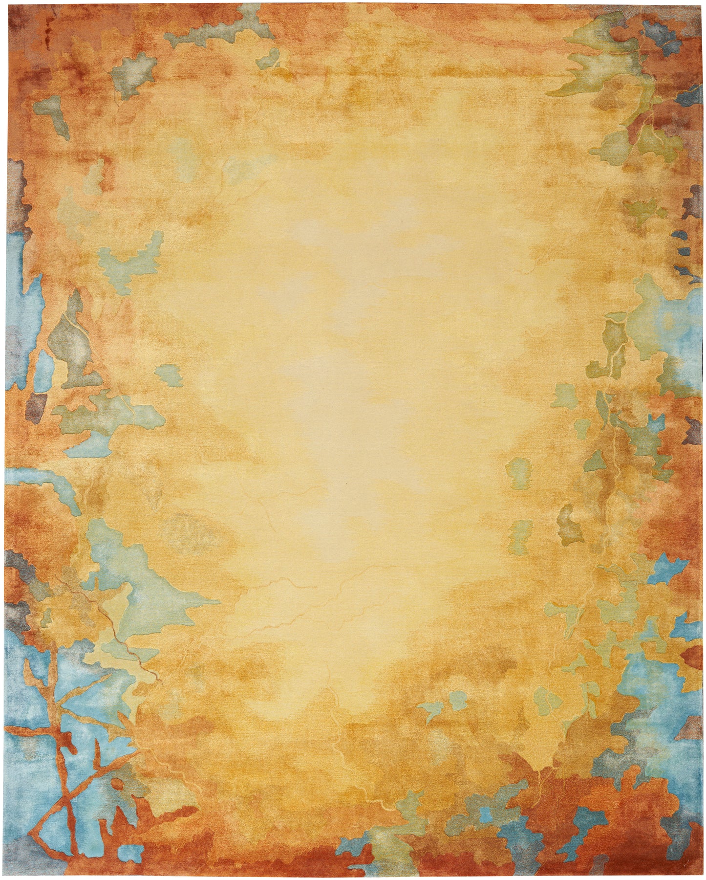 Nourison Home Prismatic PRS29 Gold Multicolor  Contemporary Tufted Rug