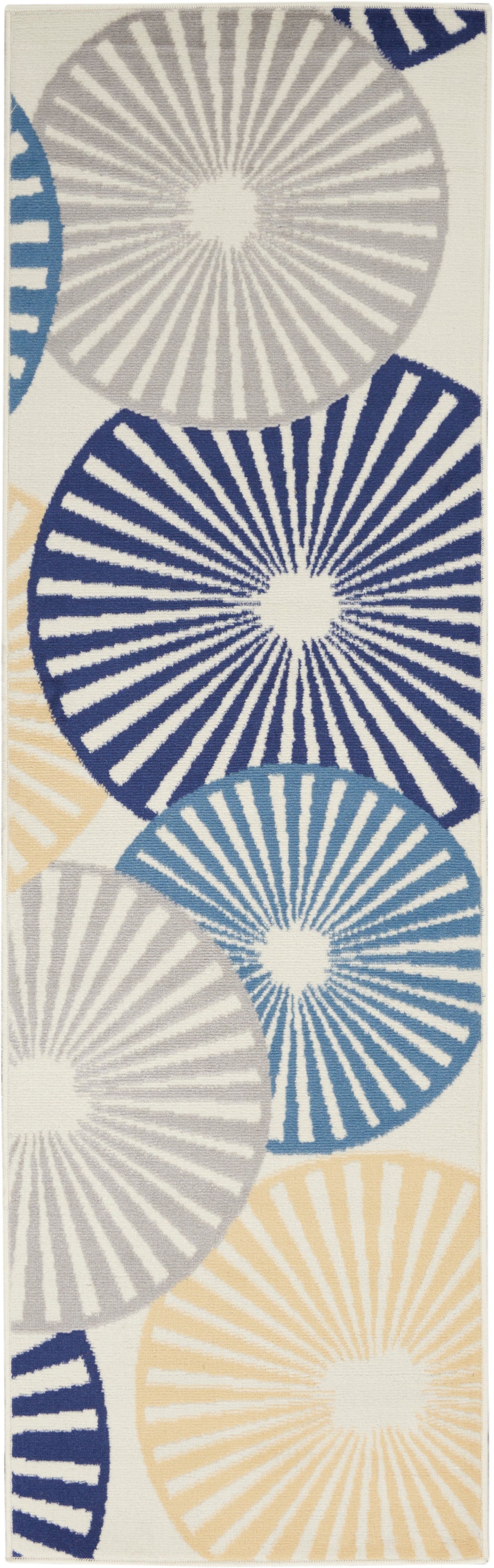 Nourison Home Grafix GRF20 White  Contemporary Machinemade Rug