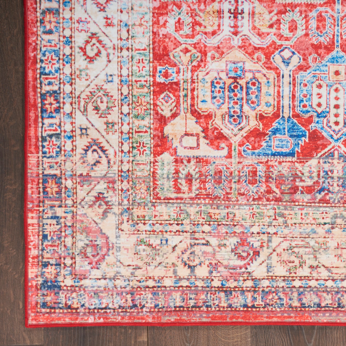 Nourison Home Fulton FUL09 Red  Traditional Machinemade Rug