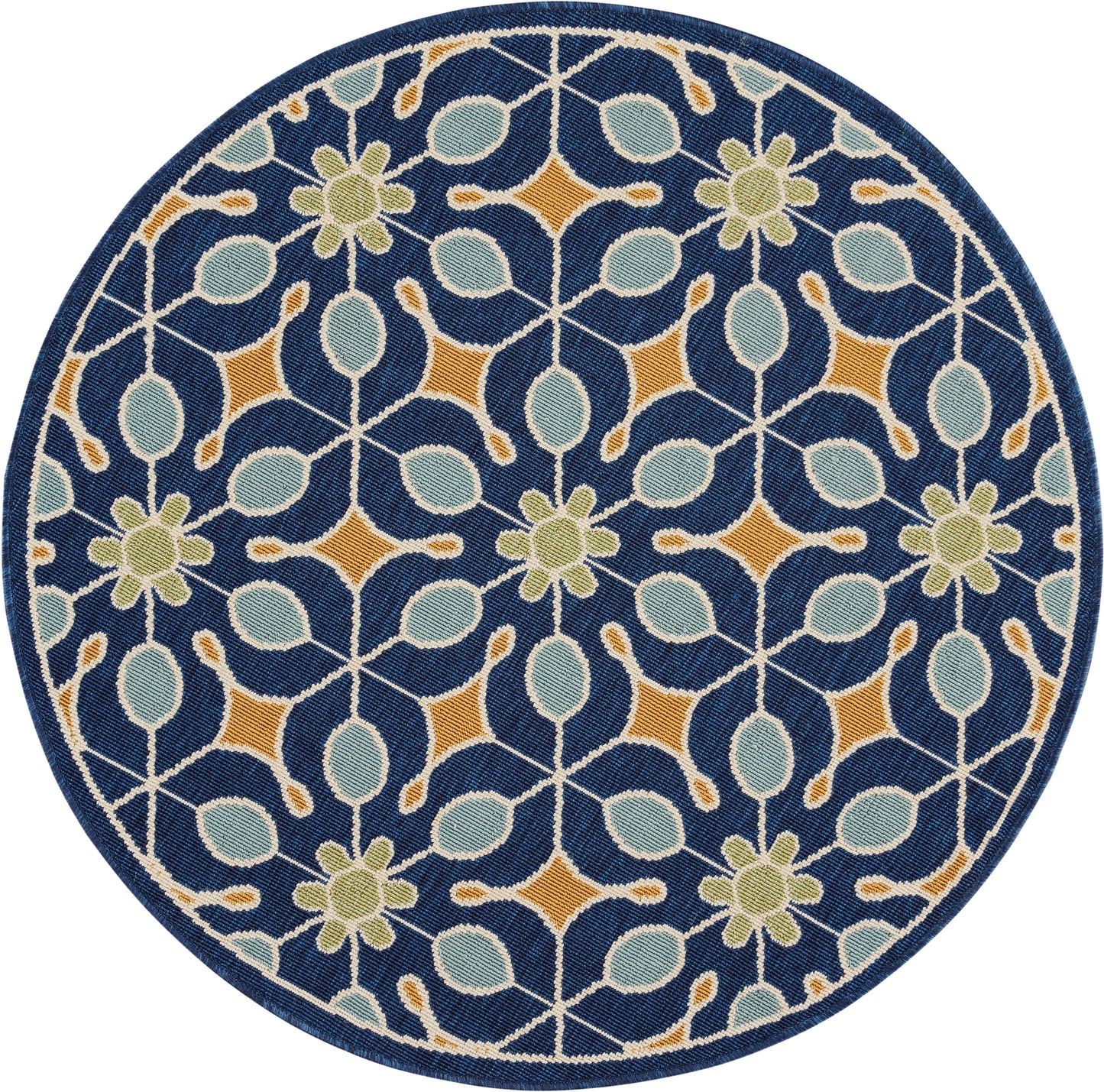 Nourison Home Caribbean CRB07 Navy  Contemporary Machinemade Rug