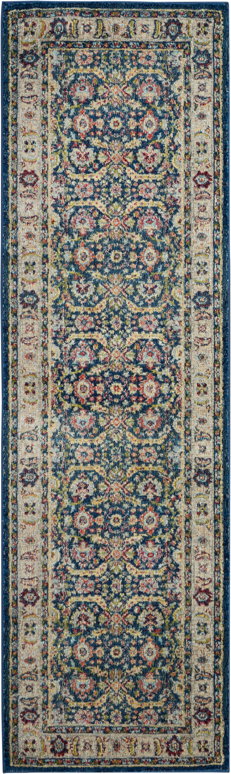 Nourison Home Ankara Global ANR13 Navy Multicolor  Traditional Machinemade Rug