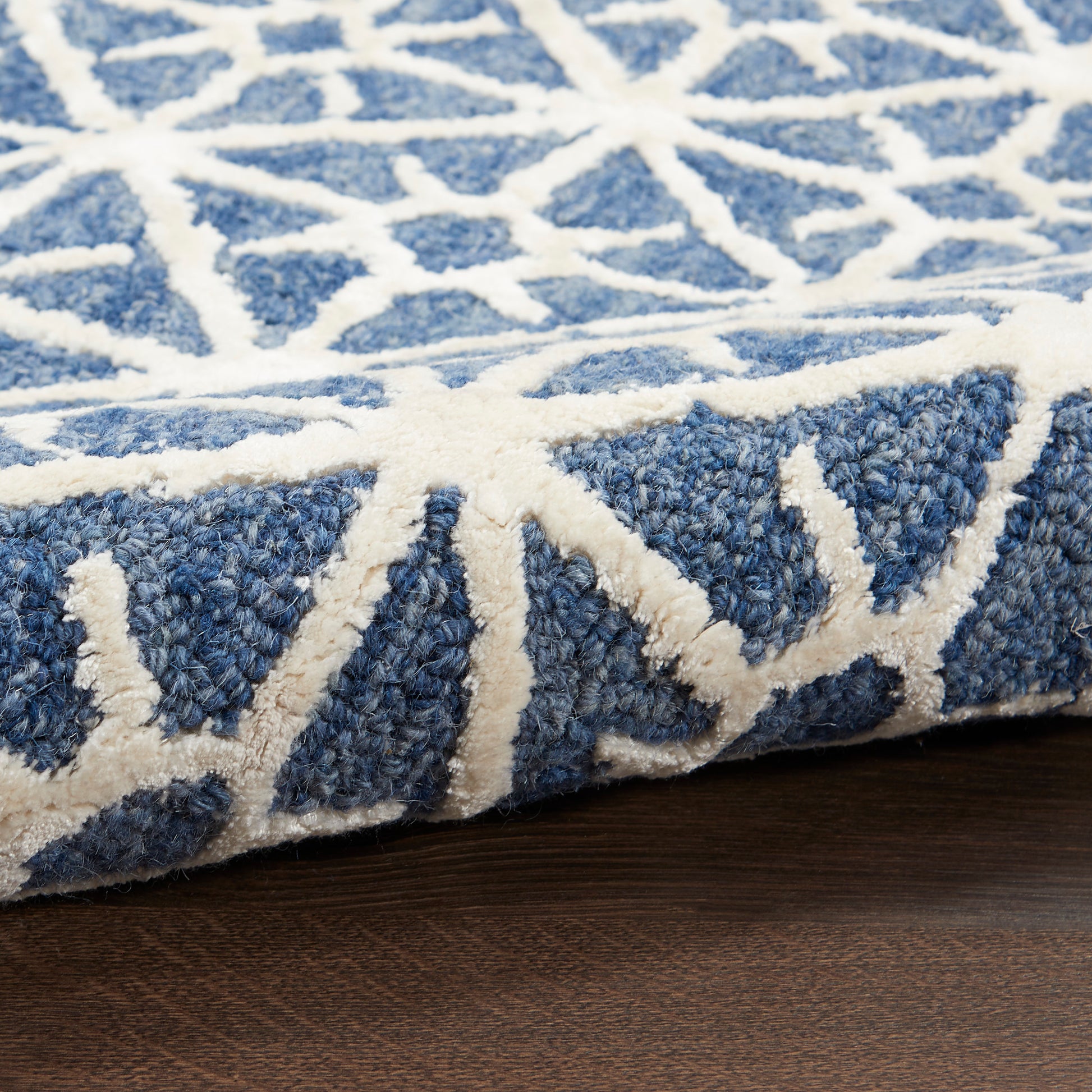 Nicole Curtis Series 2 SR201 Blue Contemporary Tufted Rug