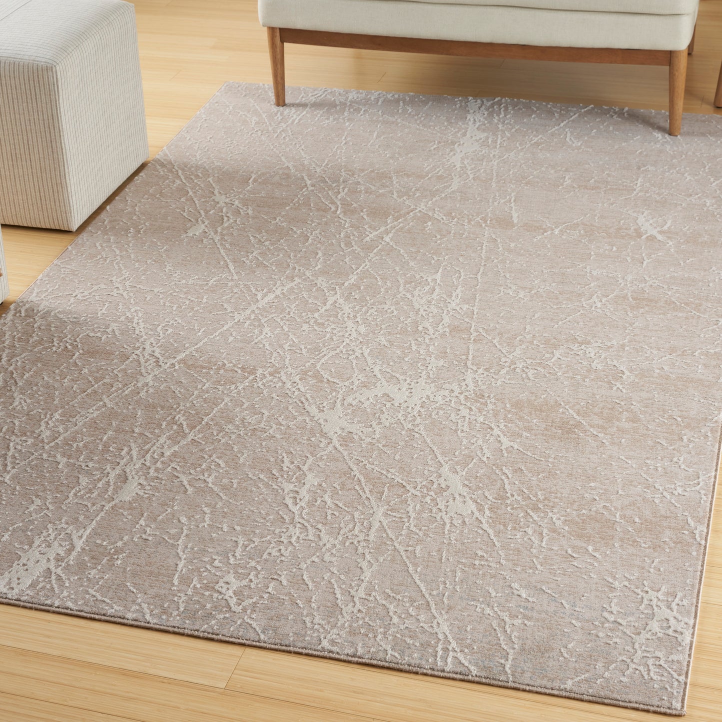 Nourison Home Exhale EXL02 Mocha Ivory  Contemporary Machinemade Rug