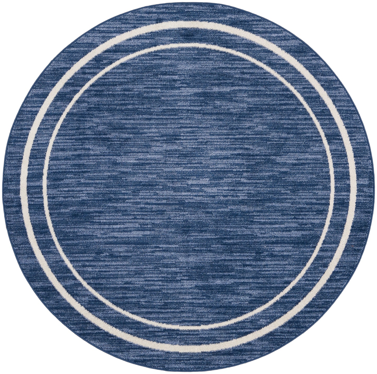 Nourison Home Nourison Essentials NRE02 Navy Ivory  Contemporary Machinemade Rug