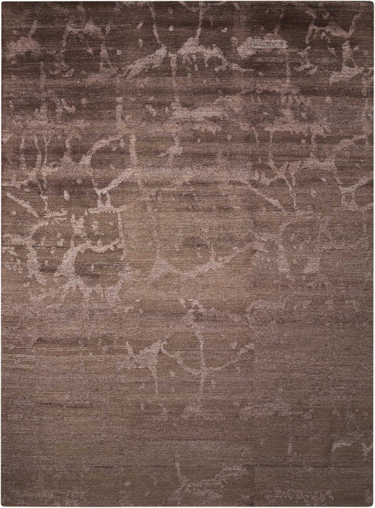 Nourison Home Silk Shadows SHA02 Brown  Contemporary Knotted Rug