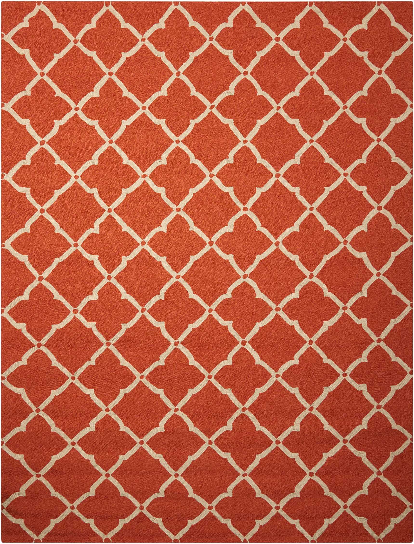 Nourison Home Portico POR01 Orange Contemporary Tufted Rug