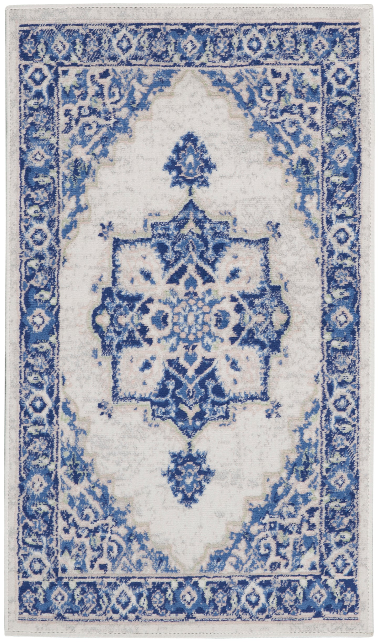 Nourison Home Whimsicle WHS03 Ivory Blue  Transitional Machinemade Rug