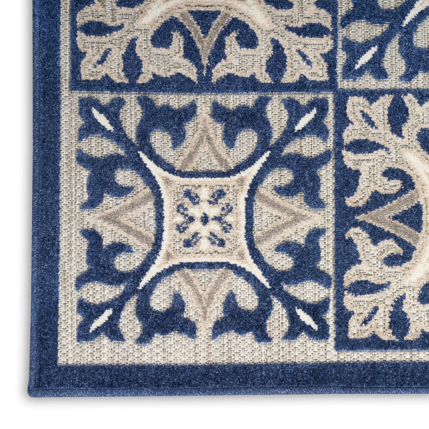 Nourison Home Aloha ALH34 Blue  Contemporary Machinemade Rug