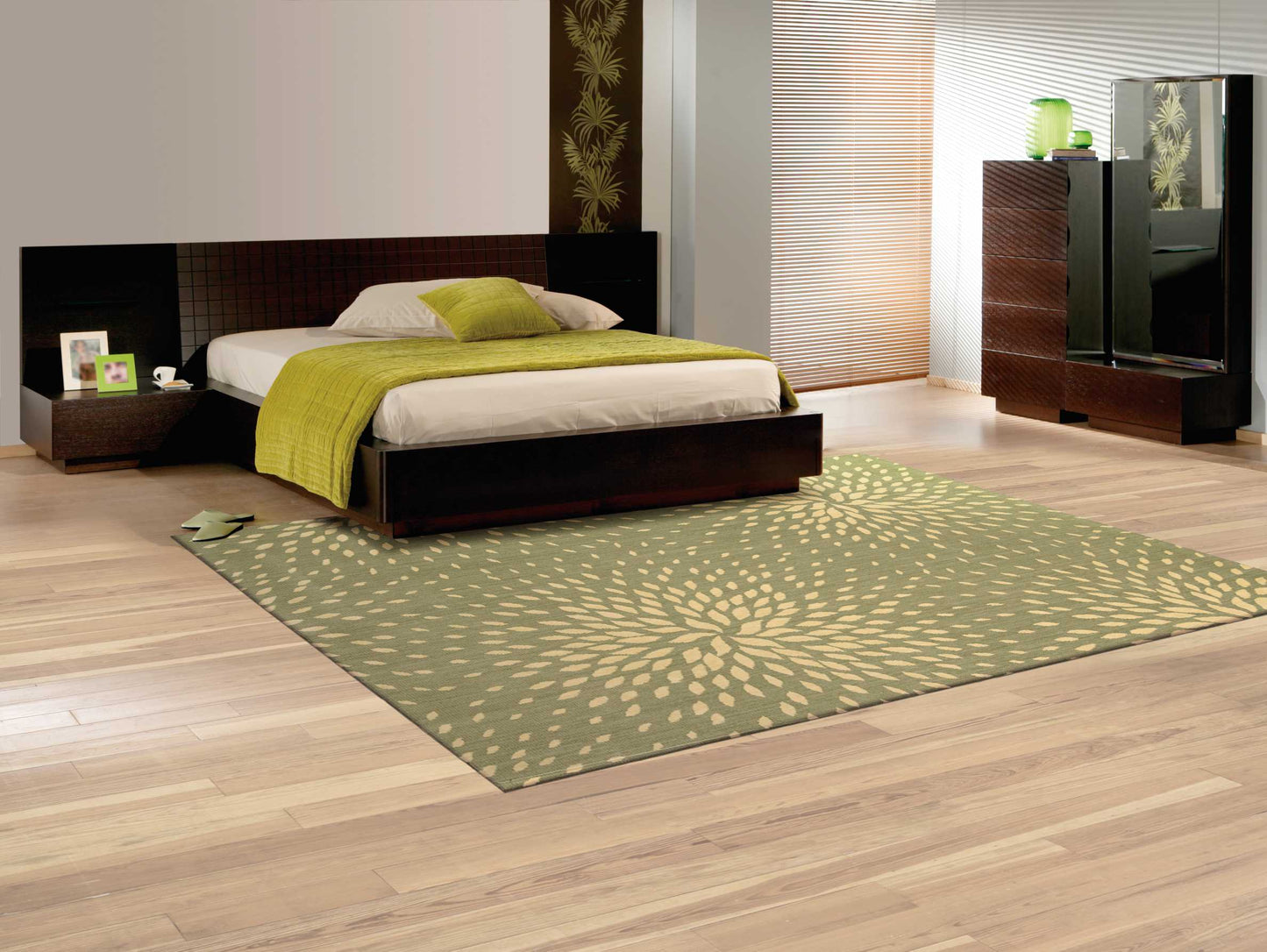 Nourison Home Capri CAP2 Light Green  Contemporary Woven Rug