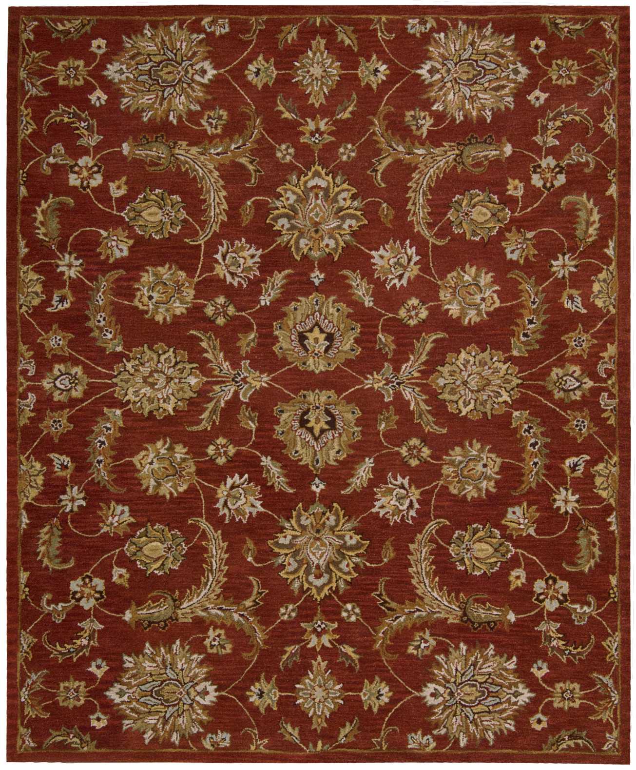 Nourison Home India House IH83 Brick  Traditional Tufted Rug