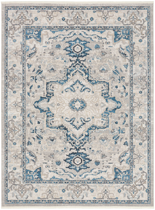 Nourison Home Carina CNA02 Grey Blue  Transitional Machinemade Rug