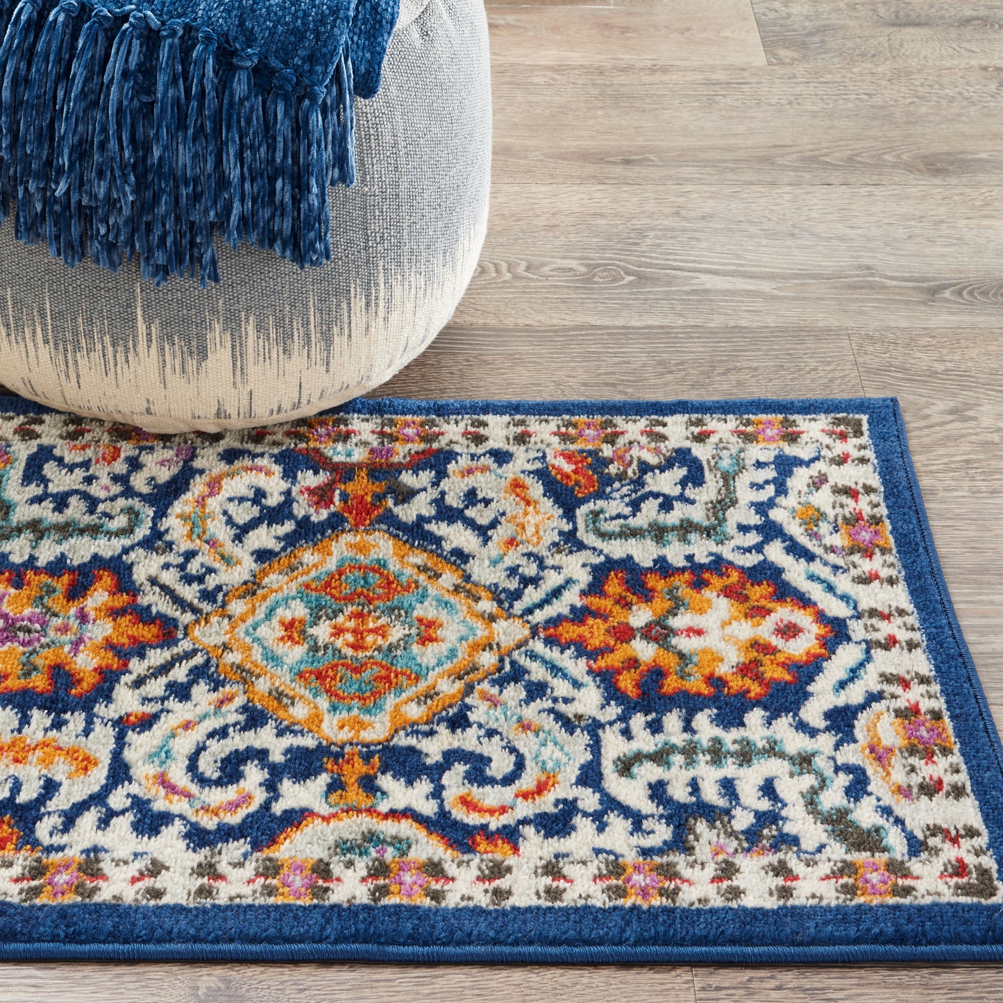 Nourison Home Passion PSN32 Blue Multicolor  Transitional Machinemade Rug