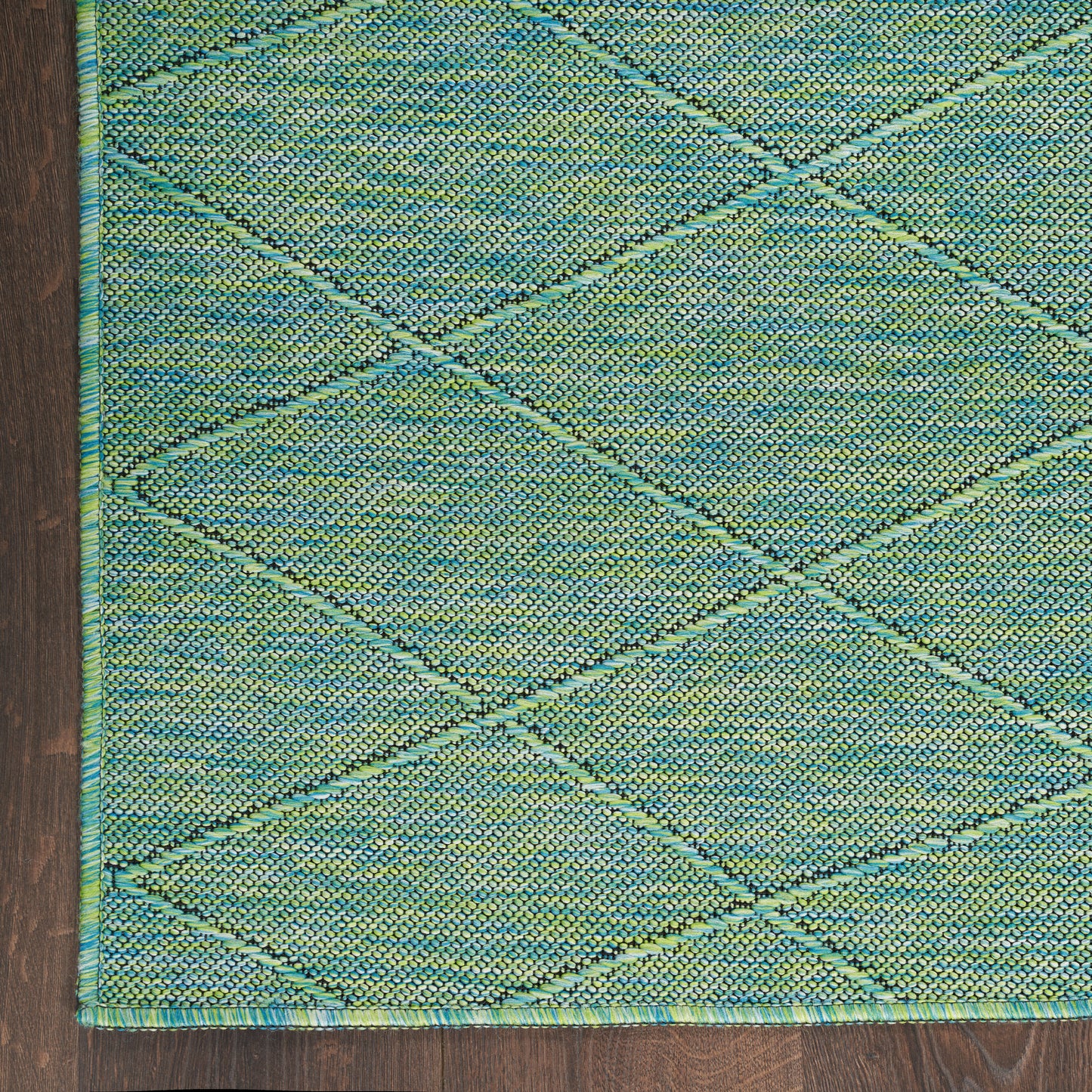 Nourison Home Washable Solutions WSL01 Blue Green  Contemporary Machinemade Rug