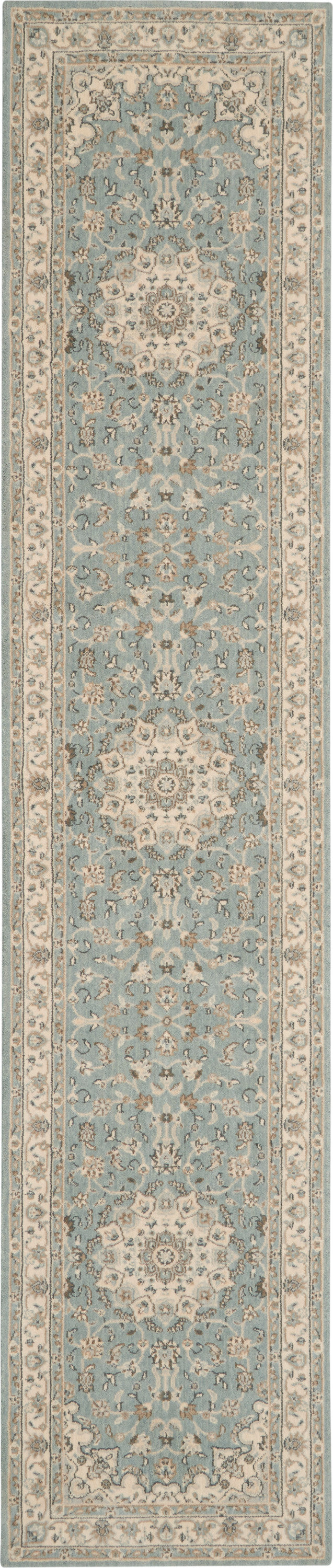 Nourison Home Living Treasures LI15 Aqua Ivory  Traditional Loom Rug