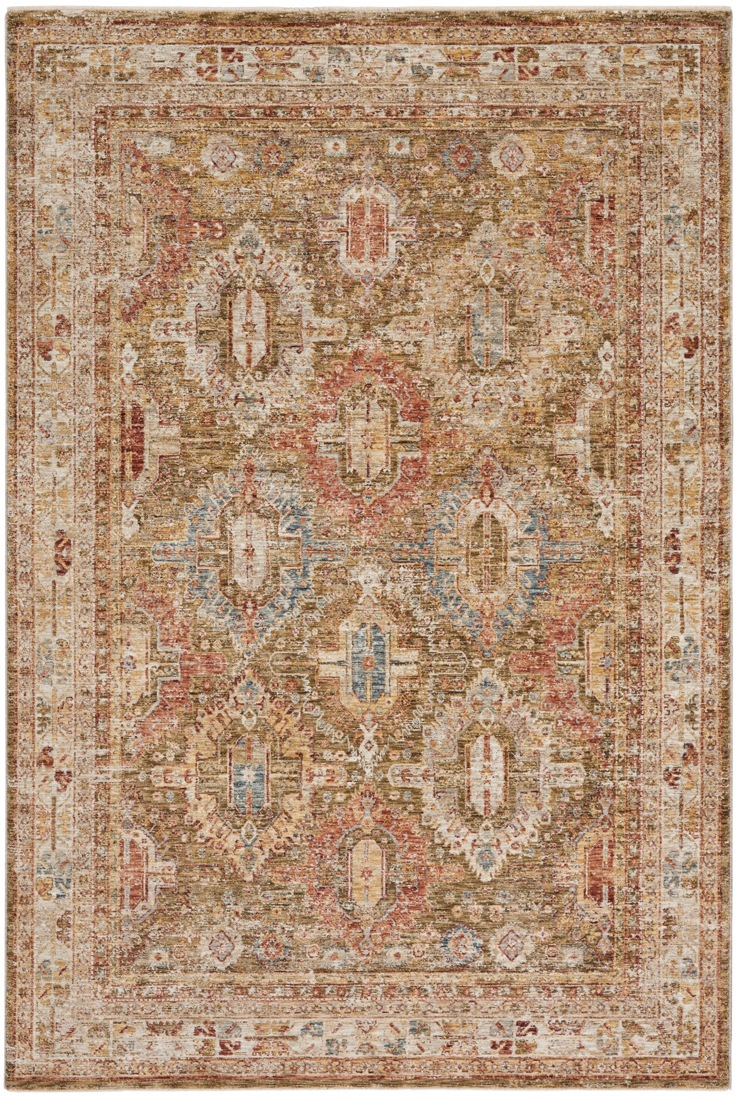 Nourison Home Sahar SHR01 Green  Traditional Machinemade Rug