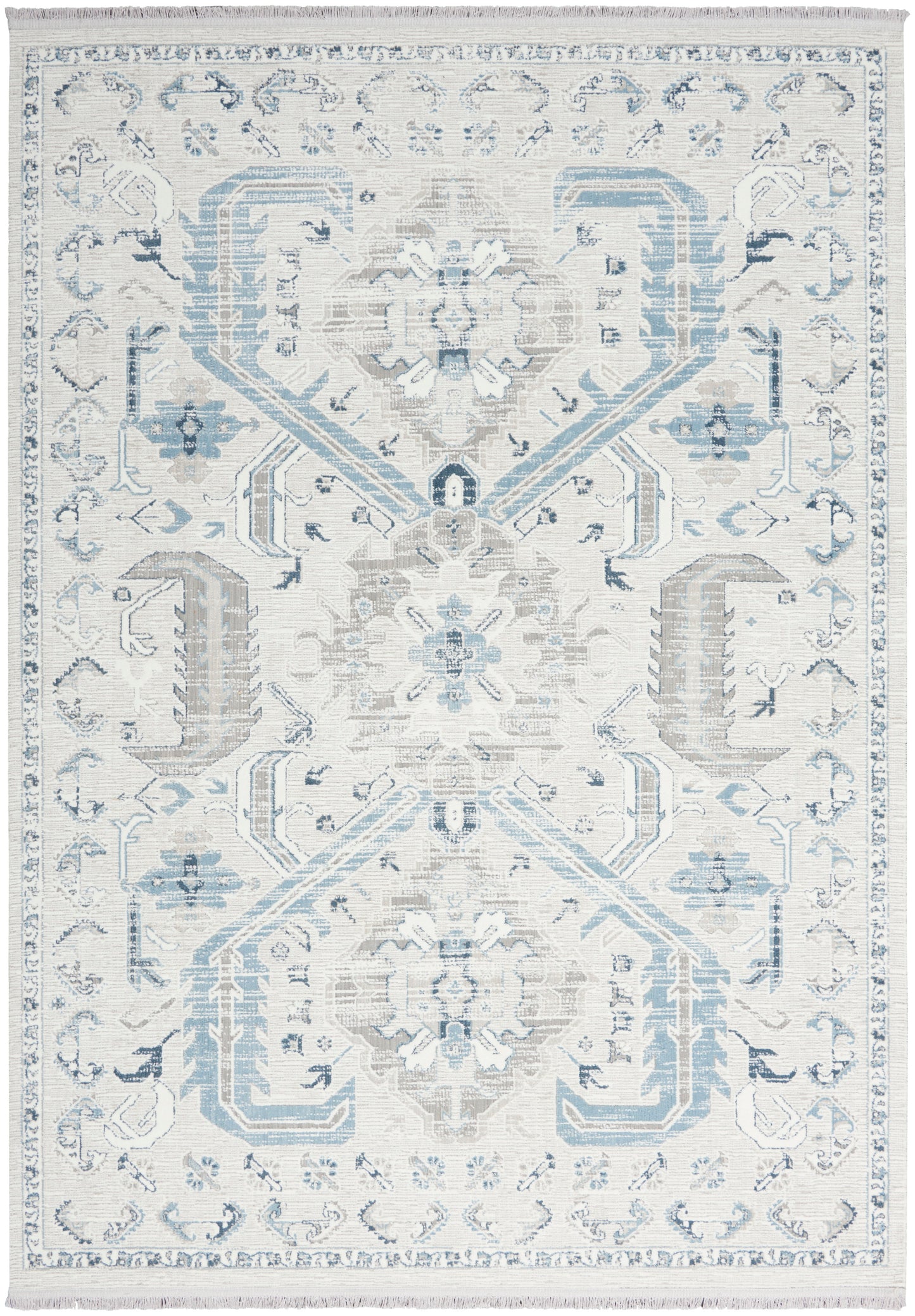 Nourison Home Lennox LEN03 Ivory Grey  Transitional Machinemade Rug