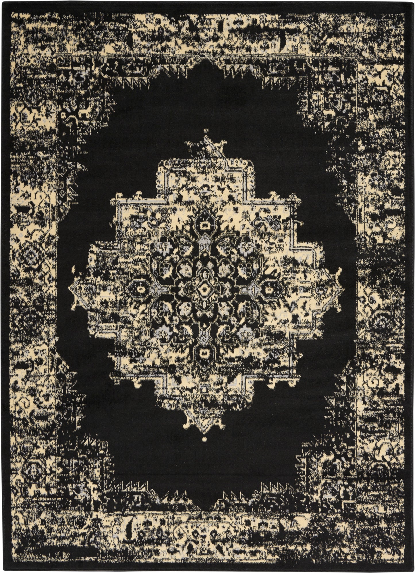 Nourison Home Grafix GRF14 Black  Transitional Machinemade Rug