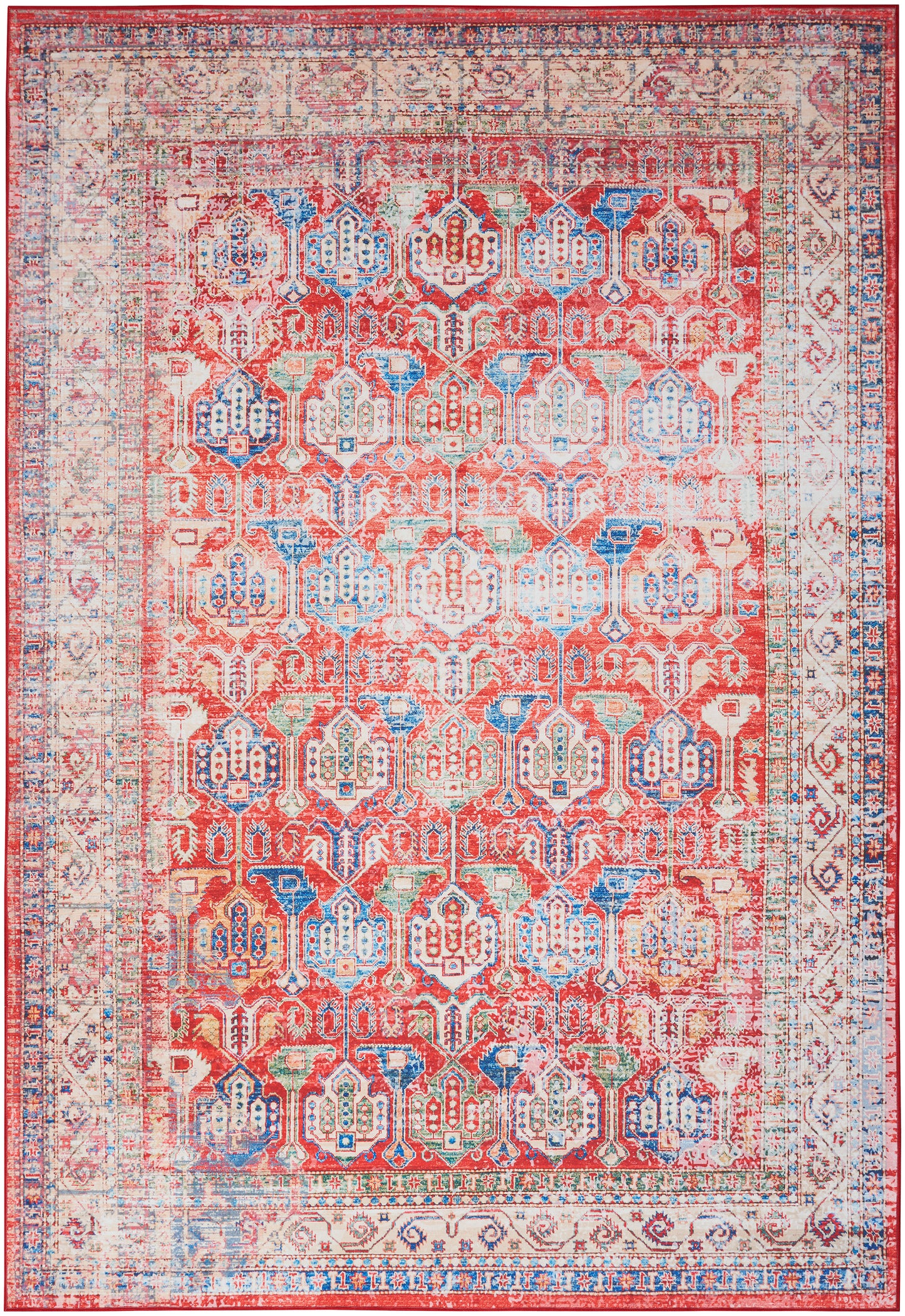 Nourison Home Fulton FUL09 Red  Traditional Machinemade Rug