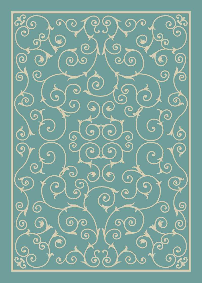 Nourison Home Home & Garden RS019 Light Blue  Transitional Machinemade Rug