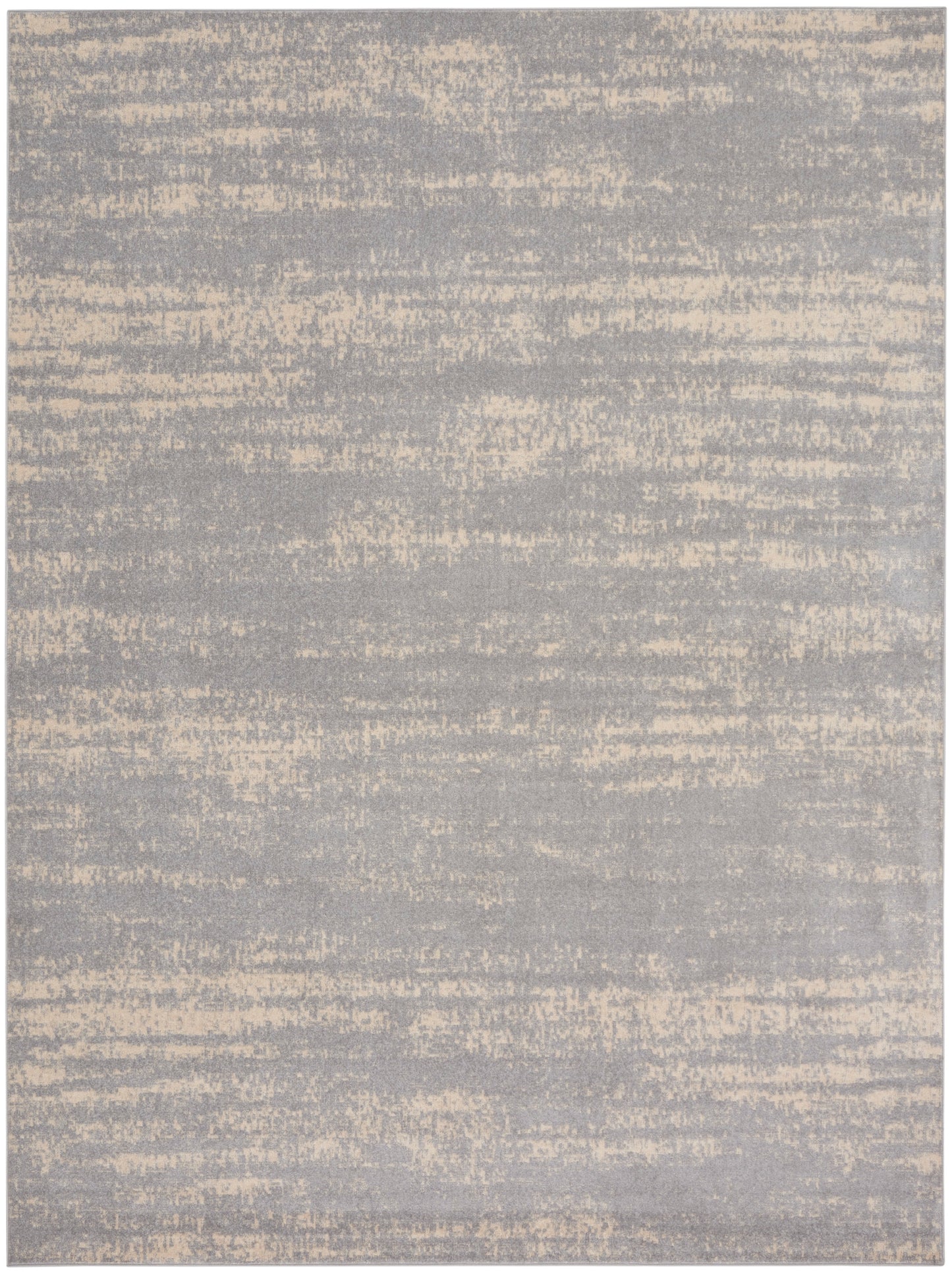 Nourison Home Nourison Essentials NRE03 Grey Beige  Contemporary Machinemade Rug