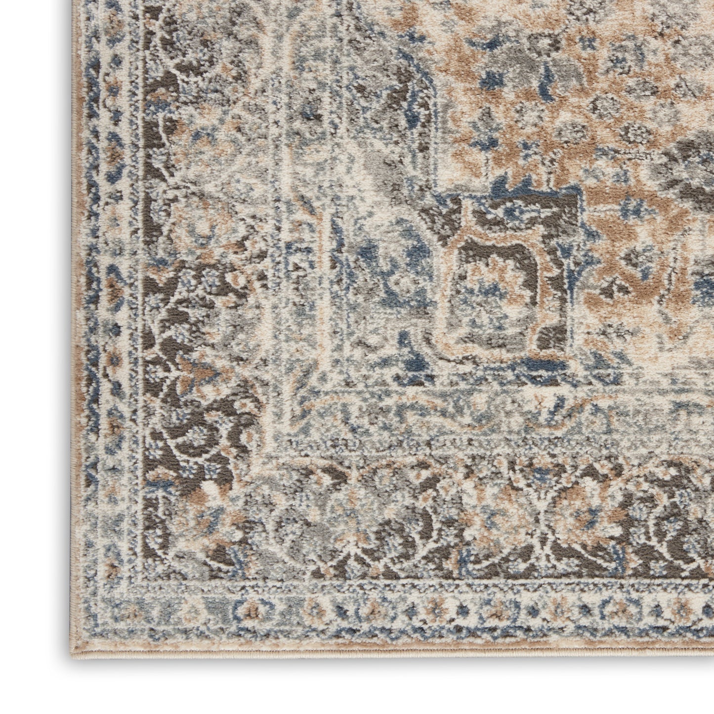 Nourison Home Quarry QUA07 Beige Grey  Transitional Machinemade Rug