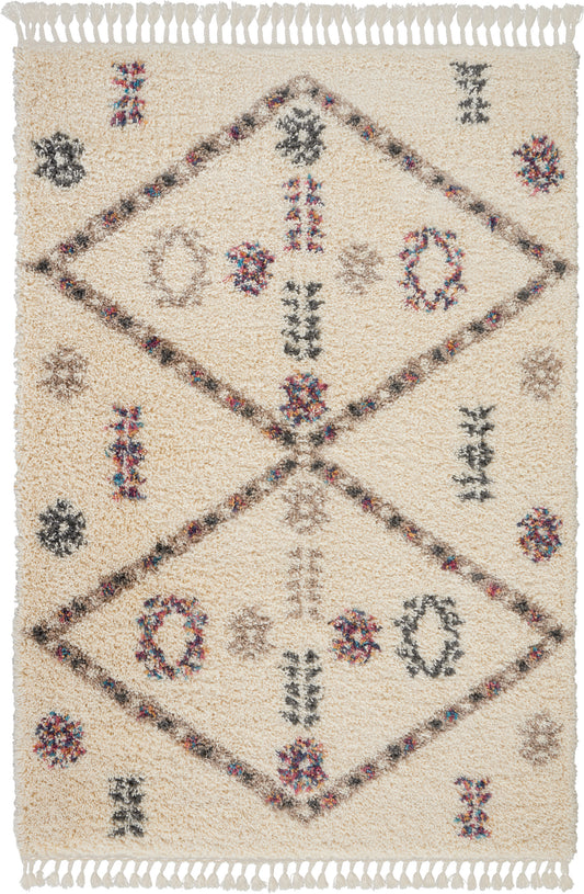 Nourison Home Denmark Shag DNK01 Ivory Contemporary Machinemade Rug