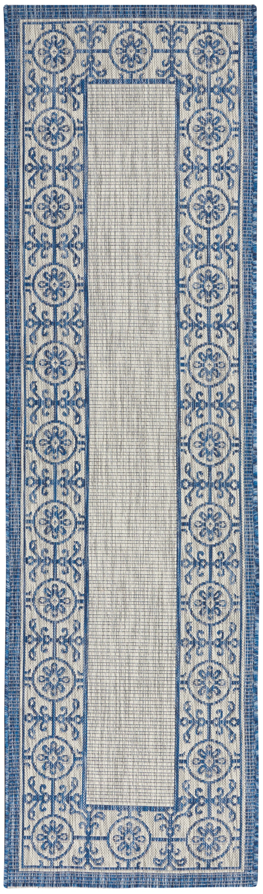 Nourison Home Country Side CTR03 Ivory Blue  Transitional Machinemade Rug