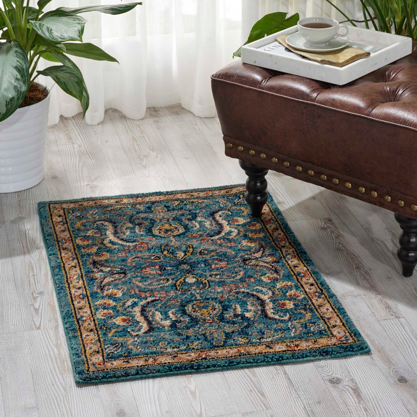 Nourison Home Nourison 2020 NR204 Teal  Traditional Loom Rug